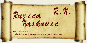 Ružica Nasković vizit kartica